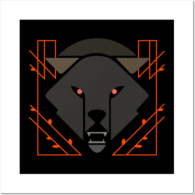 Destiny 2: Grizzled Wolf Emblem Wall Art by SykoticApparel